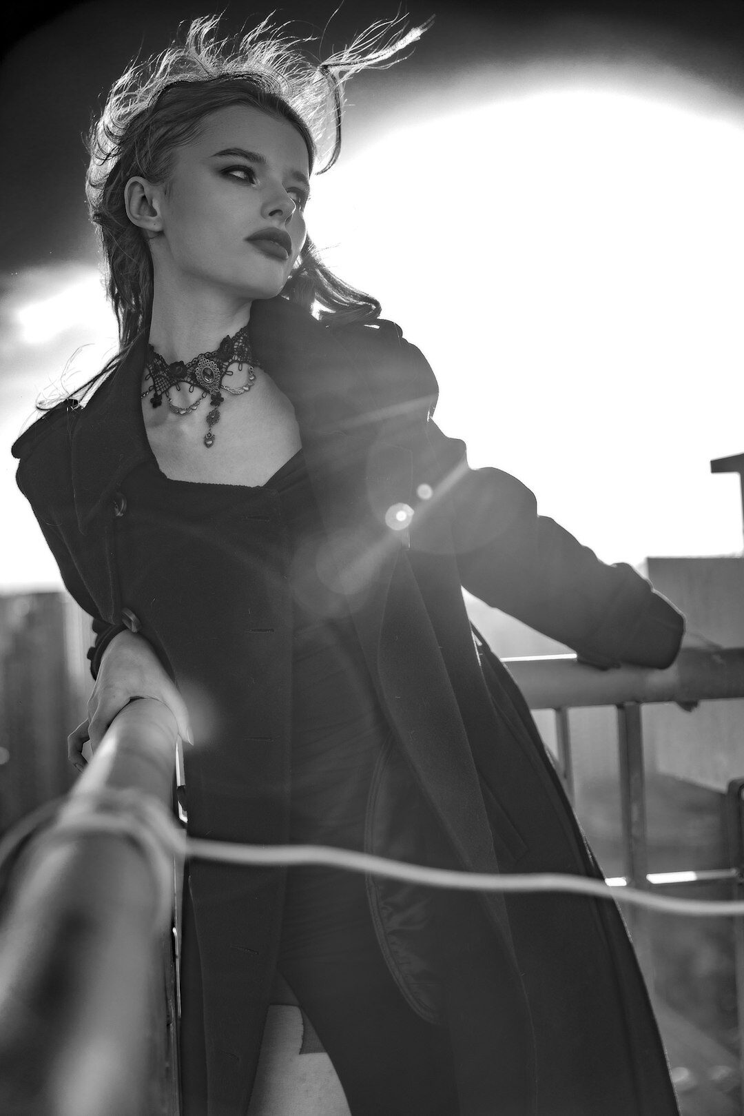stunning model in high fashion photoshoot
